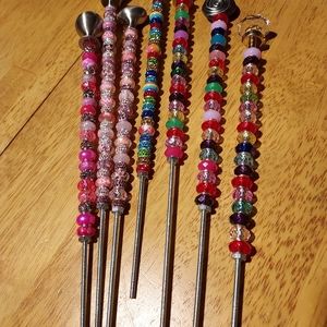 Hand Crafted Beaded plant stakes